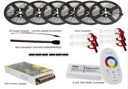 5050 RGB LED Flexible Strip Light Lamp 60ledsm 30m 20m 15m 10m 5m DC 12V Waterproof IP65 IP20 Strips 24G Remote Controller Powe5085736