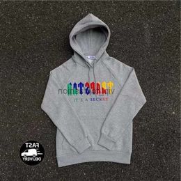 Hoodie Trapstar Full Tracksuit Rainbow Towel Embroidery Decoding Hooded Sportswear Men And Women Sportswear Suit Zipper Trousers Size XL 663