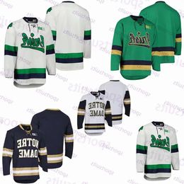 Hockey Jerseys Notre Dame Fighting Irish NCAA Hockey Jersey 24 Drew Bavaro Leivermann Adam Karashik Brady Bjork Trevor Janicke Jack Williams 63