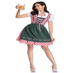 Oktoberfest Dress Women039s German Dirndl Costumes For Bavarian Carnival Halloween Casual Dresses5001527