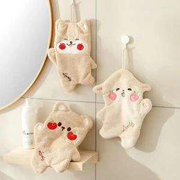 Towel 1Pc Cute Cartoon Animal Shaped Hanging Hand Strong Water Absorption Thickened Quick Drying Child Double Layer