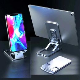 Tablet PC Stands NEW Tablet Support Holder Aluminum Alloy Folding Desktop Mobile Phone Stand Ultra-thin Portable Adjustable Bracket For 4 To 12.9 YQ240125