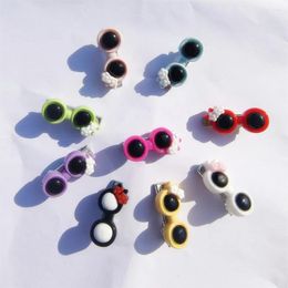 Dog Apparel Pet Cats Glasses Round Shape Hair Clips Bows Lovely For Small Dogs Puppy Cat Accessories