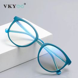 VICKY Retro Anti Blue Light Reading Glasses Women Computer Optics Eyeglasses Anti-reflective Prescription Glasses PFD2114 240123