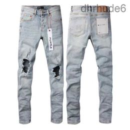 Fashion Mens Tear Foreign Trade Light Blue Jeans Stitching Men Design Motorcycle Riding Cool Slim Pants Purple for Women Rock Revival Letter Pant BIPU