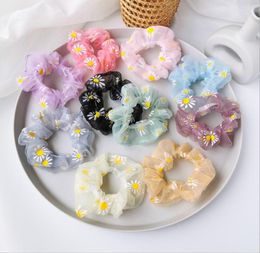 Scrunchies Hairband Daisy Hair Ties Rope Floral Girl Headband Summer Out Gym Elastic Headwraps Fitness Turban Hair Accessories LSK9836586