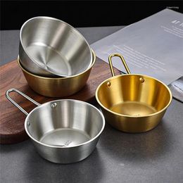 Bowls Korean 304 Stainless Steel Seasoning Plate Multi Grid Dipping Thickened Divided Pickle Restaurant Cooking