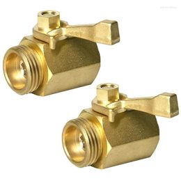 Kitchen Faucets Brass Shut Off Valve 3/4Inch Garden Hose With Large Handle Connector