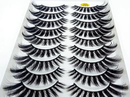 2020 NEW 10 pairs 100 Real Mink Eyelashes 3D Natural False Eyelashes Mink Lashes Soft Eyelash Extension Makeup Kit Cilios 3d1071160173