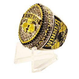 Band Rings 2023 Fantasy Football Championship Ring With Stand Arrive Drop Delivery Jewellery Otzpb