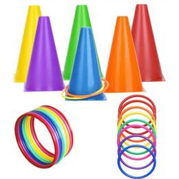 Sports Toys Throwing Rings Kids Games Carnival Party Fun Adults Soccer Cones For Training Playground Parent Child Interaction 240123