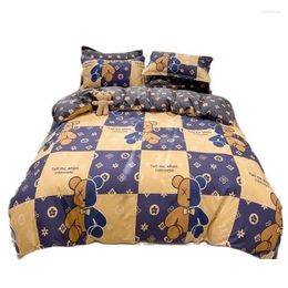 Bedding Sets Bear Printing Duvet Er Bed Sheet Pillowcase Set Geometric Soft Comforter For Kids Adt Drop Delivery Dhurp
