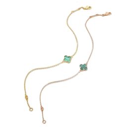 Van-Clef & Arpes bracelet Designer Luxury fashion Women Original Quality Four Leaf Grass Mini Bracelet Malachite Small Single Flower Simple Mani Lucky