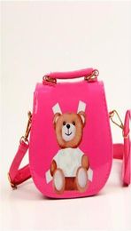 Designer Kids Mini Purse Cartoon Letter Print Shoulder Messenger Bags Teenager Children Girls PU Handbags4467239