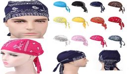 Luxury Unisex Cotton Durags Bandana Turban Hat Pirate caps Wigs Doo Durag Biker Headwear Headband Pirate Hat Riding Caps Hair Acce8503092