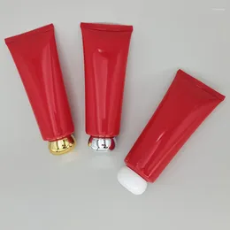 Storage Bottles 30pcs 100g Empty Lotion Red Tubes Bottle Refillable Squeeze Container 100cc Skin Care Cream Cosmetic Soft Containers