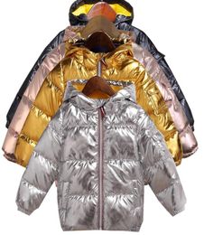 2018 Children Winter Jacket For Kids Girl Silver Gold Boys Casual Hooded Coat Baby Clothing Outwear kids Parka Jacket Snowsuit9571660