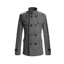 Hunting Jackets MRMT 2024 Brand Men's Wool Overcoat For Male Long Suit Woollen Windbreaker Men Coat Outer Wear Man Jacket Clothing