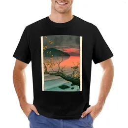 Men's Polos E Nenokuchi Lake By Kawase Hasui T-Shirt Cute Clothes Korean Fashion T-shirts