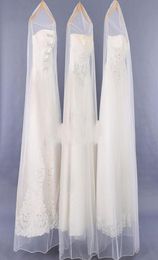 Storage Bags 50pcs High Grade Transparent Wedding Dress Dust Cover Soft Tulle Garment Bridal Gown Net Yarn Bag 160cm 180cm1513340