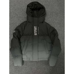 Trapstar London Decoded Hooded Puffer 2.0 Gradient Black Jacket Men Embroidered Thermal Hoodie Men Winter Coat Tops 188