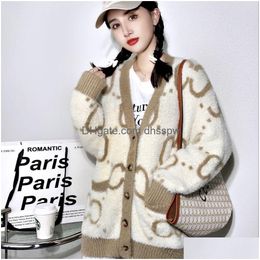 Women'S Sweaters Italy Designer Sweater Men Women Senior Classic Leisure Mohair Wool Blended Cardigan Autumn Winter Keep Warm Comfor Dh72G