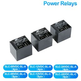 5ps Power Relay SLC-05VDC-SL-A SLC-12VDC-SL-A SLC-24VDC-SL-A 5V 12VDC 24VDC 4PIN Relay For Head Light Air Conditioner Original