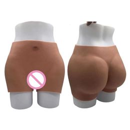 Costume Accessories 3500g Plump Crotch Rich Butt Fake Hip Enhancing Silicone Vagina Panty False Buttock Underwear Male to Female Crossdresser Gay