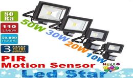 10W 20W 30W 50W 100W PIR LED Flood light with Motion Sensor Spotlight Waterproof Outdoor LED Floodlight Lamp WarmCold White AC 853966899