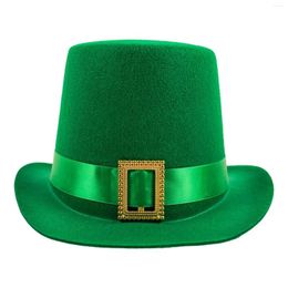 Berets Green Top Hats Leprechaun Hat Tall Felt ST Patricks Day For Rave Halloween Costume Accessories Party Supplies