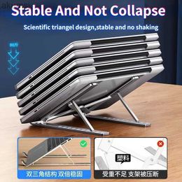 Tablet PC Stands Aluminium Alloy Foldable Laptop Stand Notebook Support Base Holder Adjustable Riser Cooling Bracket Office Laptop Tablet Supply YQ240125