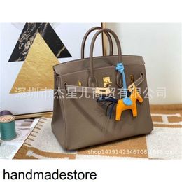 Genuine Leather Bk Platinum Designer Handbag Stitched Family Portable Women's Bag Bk25bk Epsom Togo 18 Elephant Handmade