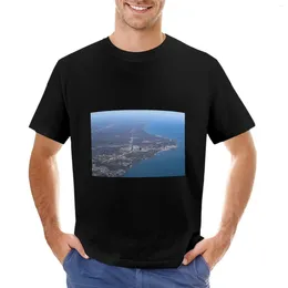 Men's Polos City From Above T-Shirt Summer Top Mens Plain T Shirts