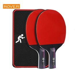 Table Tennis Rackets 2pcs Double Racket Finished Pair Racket Beginner Set Children's and Student Racket Ping Pong Racket 240123