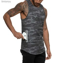 Men's Tank Tops Running Vest Men Camouflage Sport Top Men GYM Fitness Tank Top Quick Dry Training Clothing Workout Running Tops MaleL240124