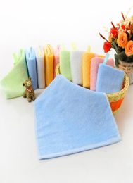 Infant Face Towels Baby Bamboo Fibre Handkerchief Kids Hook Square Towel Face Towel Solid Wipe Cloth Wrap Toddler Bibs 2525cm YP22967443