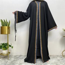 Ethnic Clothing Muslim Arabian Fashion Long Coat Women Abaya With Free Belt High Quality Modest Simple Dress EID Ramadan Islamic