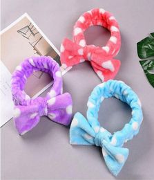 12 styles Hair Headwear Women039s Bow Dot Striped Soft Bath Shower Spa Makeup Cute Rich Elastic Hair Band Hair Accessories4056574