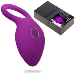 Sex toy massager Penis Ring Vibrating Clitoris Stimulator g Spot for Couple Vibro Delay Lick Vagina Orgasm Lock Fine Sleeve Vibrator Sex toy products