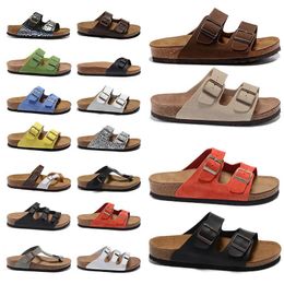 Sandals Fashion Shearling Suede Leather Buckle Slides Flip Flops Women Men Slippers Stocks Shoe Designer Sandals