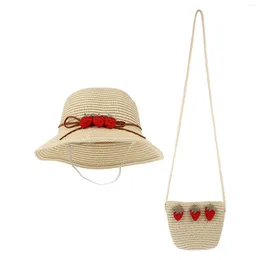 Berets Woven Hat Tote Trendy Accessories Wallet Faux Strawberries Paper Outdoor Secrional