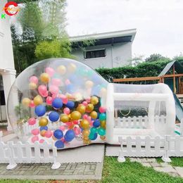 4m dia bubble+1.5m tunnel Outdoor Activities Free Air Shipping Inflatable Big Bubble Tent Wedding Bubble House For Camping With Blower
