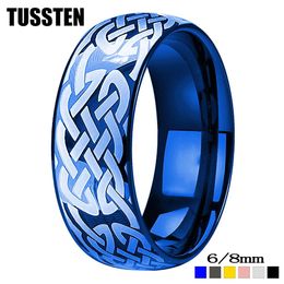 Bands TUSSTEN 6/8MM Men Women Tungsten Wedding Band Laser Engraving Ring Domed Polished Great Workmanship Comfort Fit Free Shipping