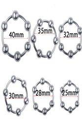 Device Stainless steel Head Glans Ring with 6 Pressure Balls penis Bondage cock ring male sex toy J14542984671