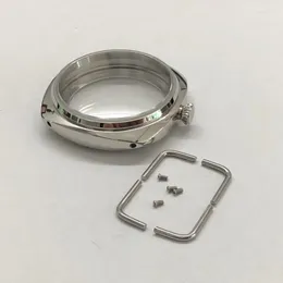 Wristwatches 45mm 316L Stainless Steel Watch Case Fit ETA 6497/6498 ST3600/3621 Mechanical Hand Wind Movement Men Accessories BK21-K8