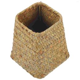 Vases Flower Vase Plant Holder Rustic Straw Woven Dried Container