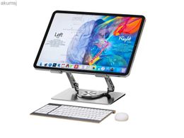 Tablet PC Stands LIZENGTEC Aluminium Rotating Tablet Stand Mobile Tablet Foldable And Portable YQ240125