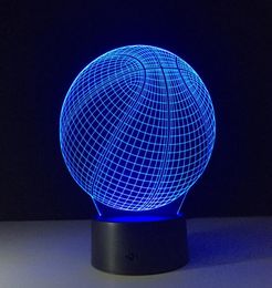 3D Basketball Night Light 7 LED Color Changing Lamp Home Office Room Decor Light Gift for Kid Child Colorful Desk Lamp Dropshippin7573028