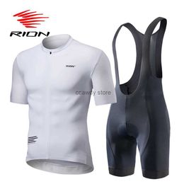 Men's Tracksuits RION Cycling Men's Bib Shorts Jersey Sets MTB Shorts Motocross Jerseys Culotte Ciclismo Hombre Bike Clothing Quick Dry ProH24125