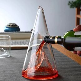 Glass Wine Decanter Fast Waterfall Pyramid Seperator Iceberg Glasses Whiskey 240119